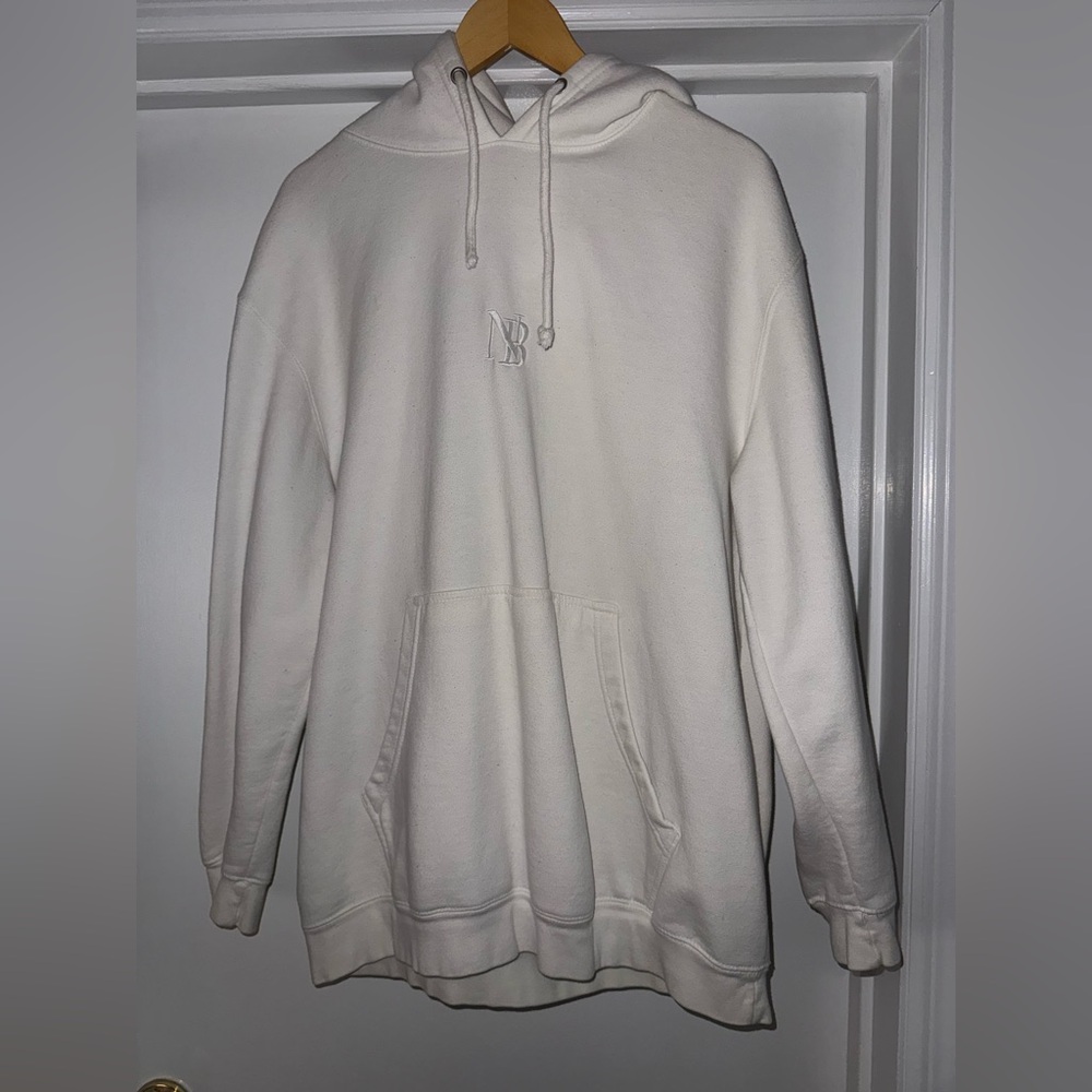 XL Men's Nelk Boys Off White Hoodie Sweatshirt - Classic Pullover